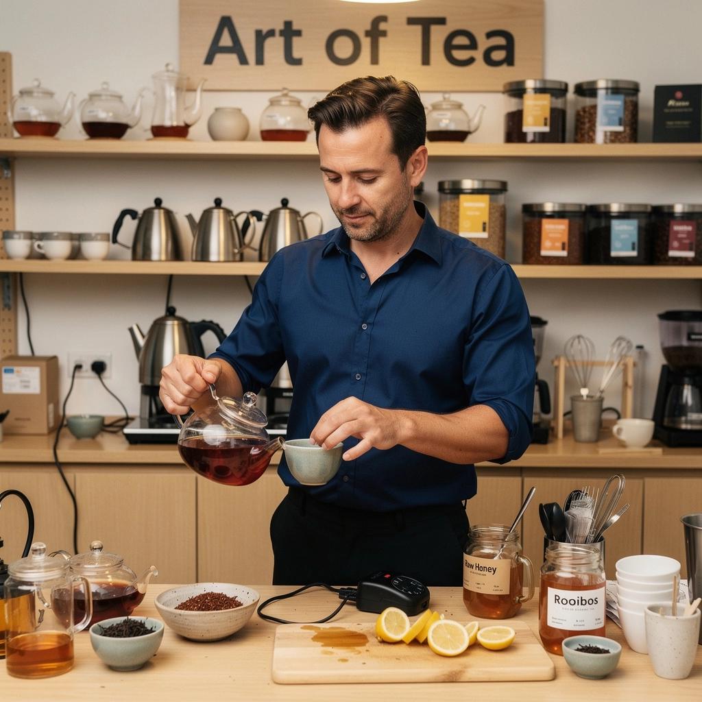Tömörített rooibos tea, jól zárható tárolódobozban.